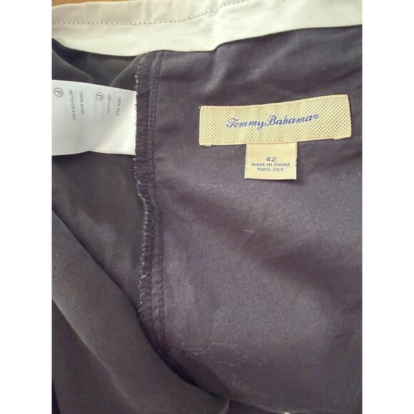 TOMMY BAHAMAS MENS SILK SHORTS BLACK SZ 42 - Picture 3 of 4